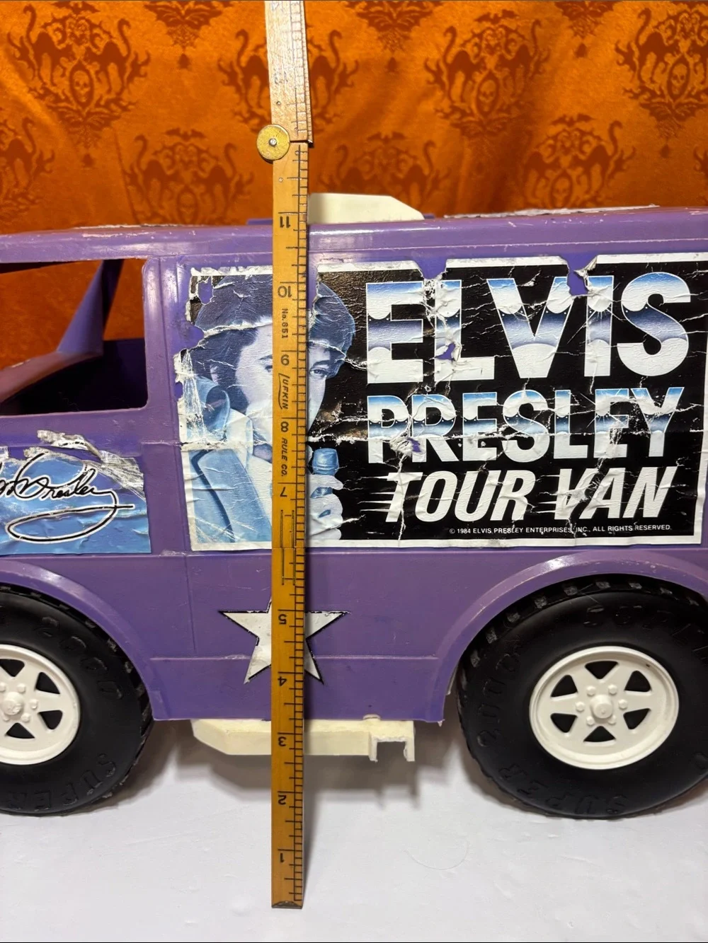 Vintage 1984 Elvis Presley Tour Van Plastic Toy - Lapin Products Memorabilia